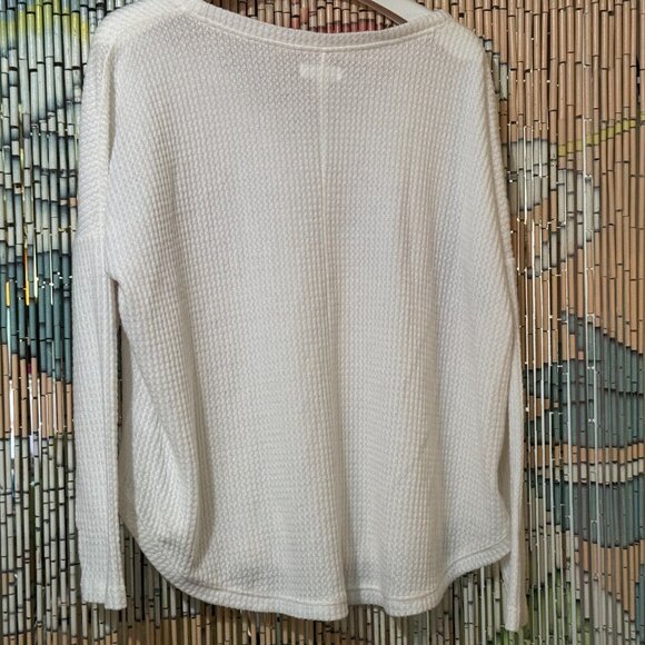 COLSIE, Button Down Waffle Knit Cardigan Sweater, White/Pinks, Women's XL - Picture 2 of 7